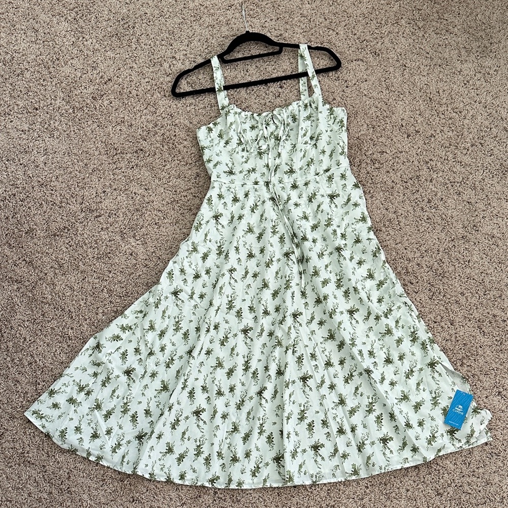 Cupshe NWT Green Floral Womens Dress M